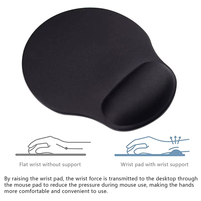 002 High Quality 1PC Black Mouse Pad With Wrist Rest Pad Anti-Slip Gaming Mousepad