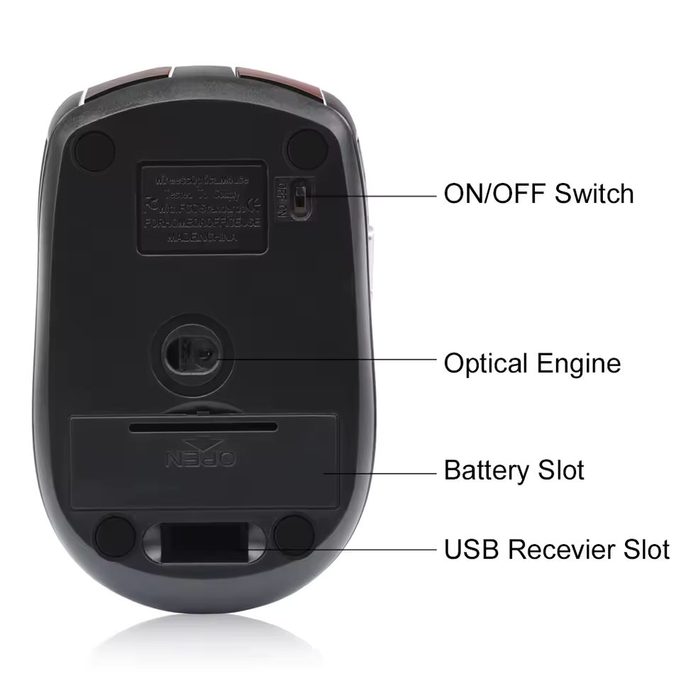 003 2.4G Wireless Mouse Bluetooth Mouse Ergonomic 800 1200 1600 DPI 6 Mute Buttons Mouse For MacBook Tablet Laptops Computer PC
