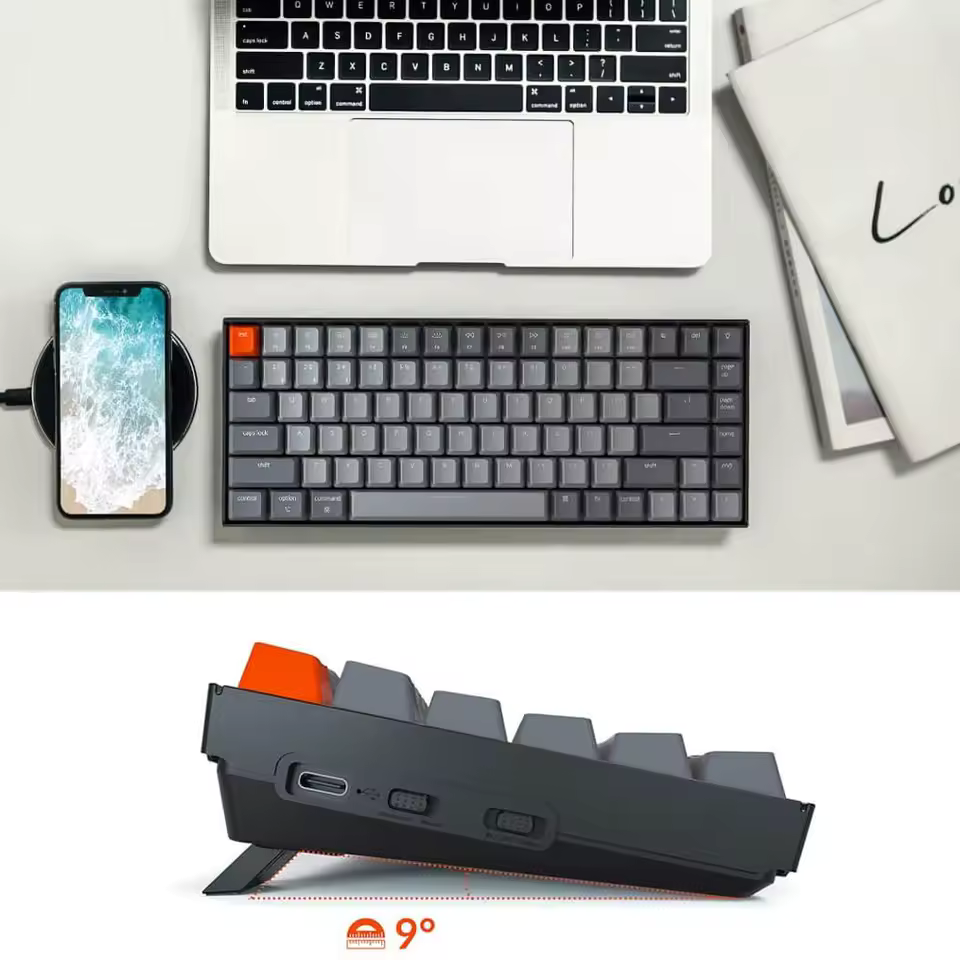 003 Bluetooth Wireless Mechanical Keyboard, Gateron G Pro Switch White LED Backlit 84-Key for Mac Windows
