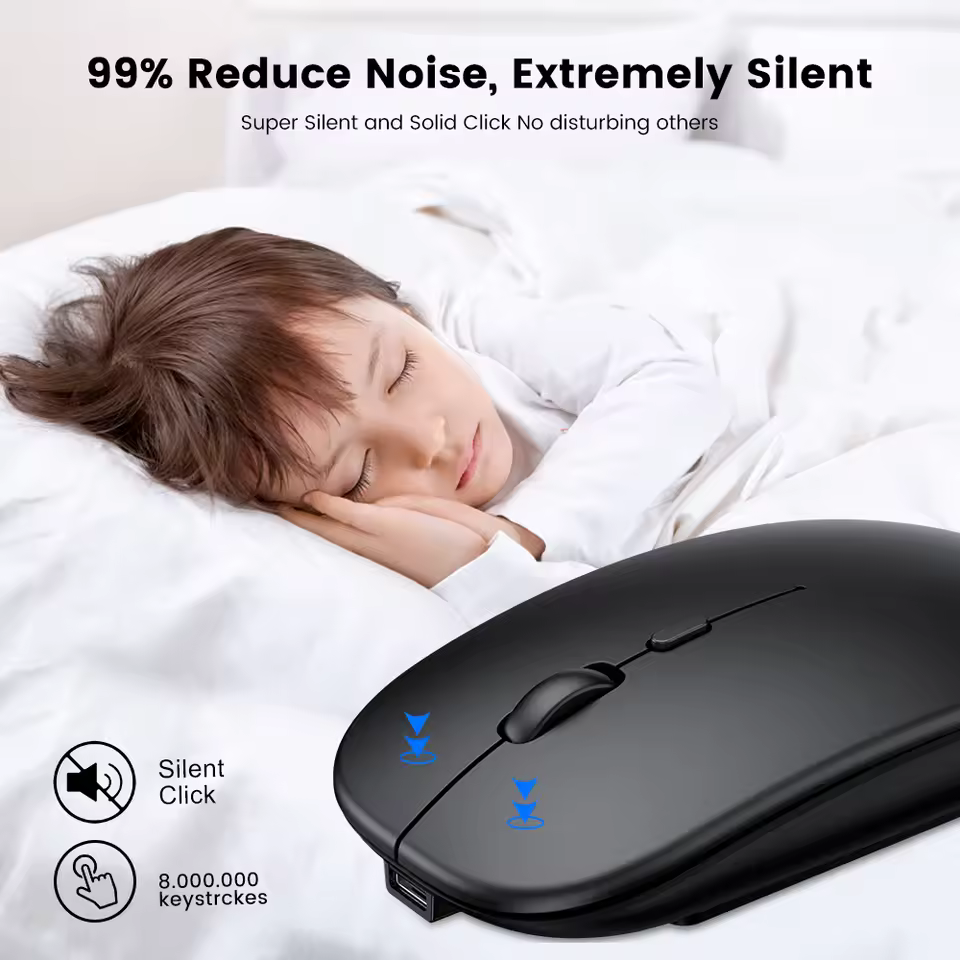 004 Rechargeable Wireless Mouse Bluetooth Mouse Computer Ergonomic Mini Usb Mause 2.4Ghz Silent Macbook Optical Mice For Laptop Pc