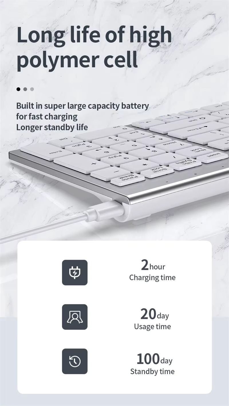 005 Bluetooth 5.0 & 2.4G Wireless Keyboard for Laptop PC TV iPad Macbook Android