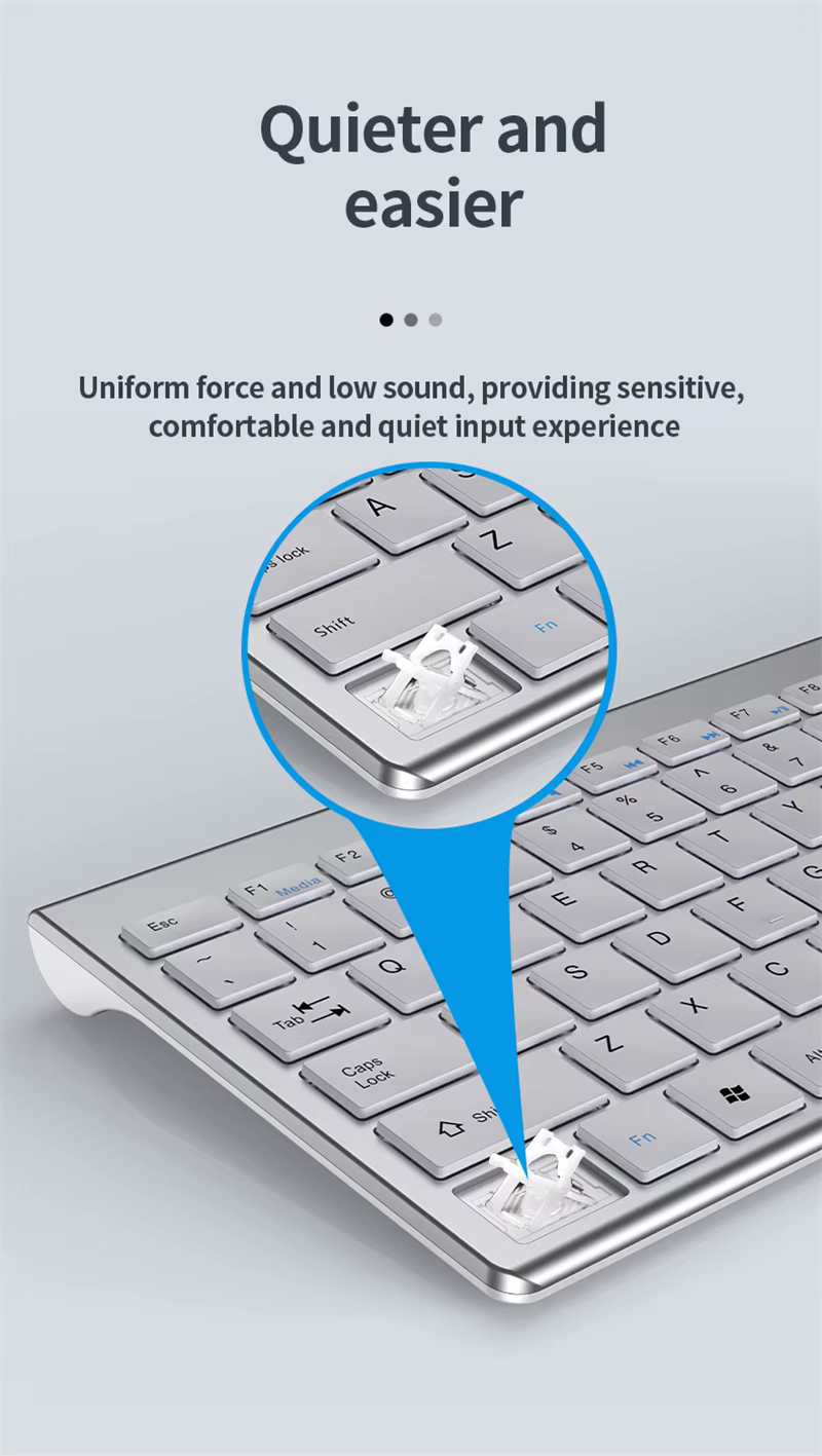 006 Bluetooth 5.0 & 2.4G Wireless Keyboard for Laptop PC TV iPad Macbook Android