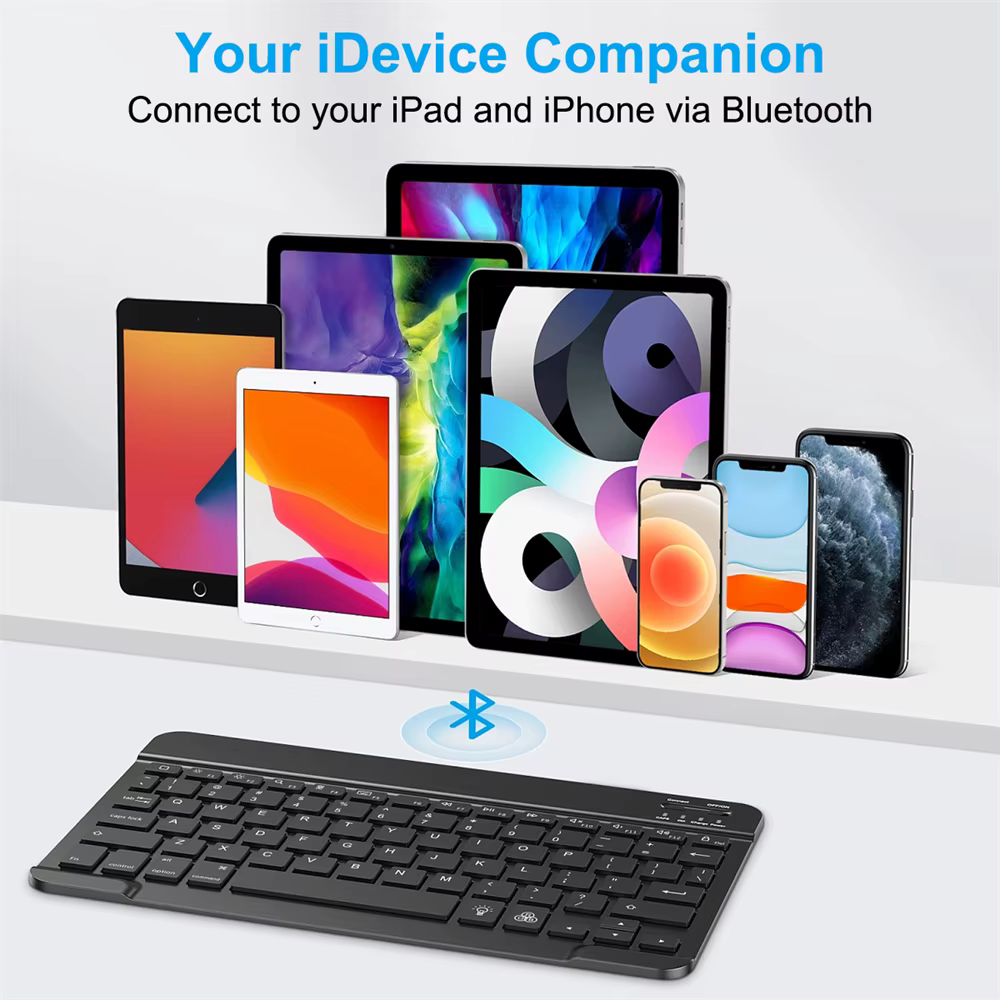 008 Bluetooth-compatible Keyboard For Android IOS Windows Slim Mini Wireless Keyboard For PC iPad Tablet Phone Keyboard